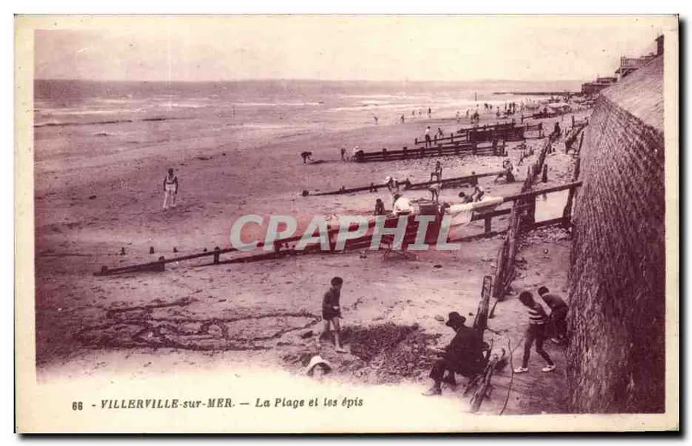 Villerville-sur-Mer — Die Strand und die Getreidefelder — G. Artaud, Nantes - Vorderseite