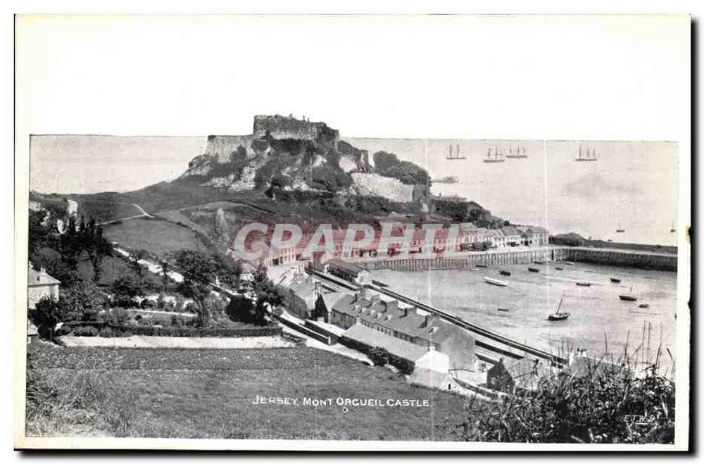 Jersey, St Helier — Einfahrt zum Hafen — Éditeur E.T.W.D. - Rückseite