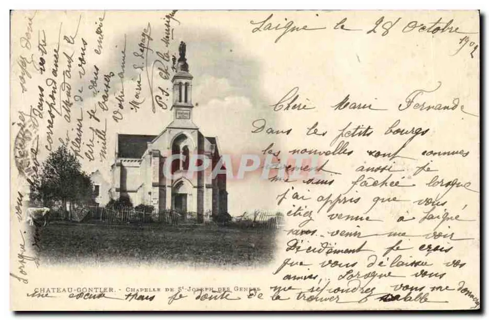Château-Gontlier — Kapelle Saint-Joseph des Genêts — unbekannter Verleger, Seriennummer nicht sichtbar - Vorderseite