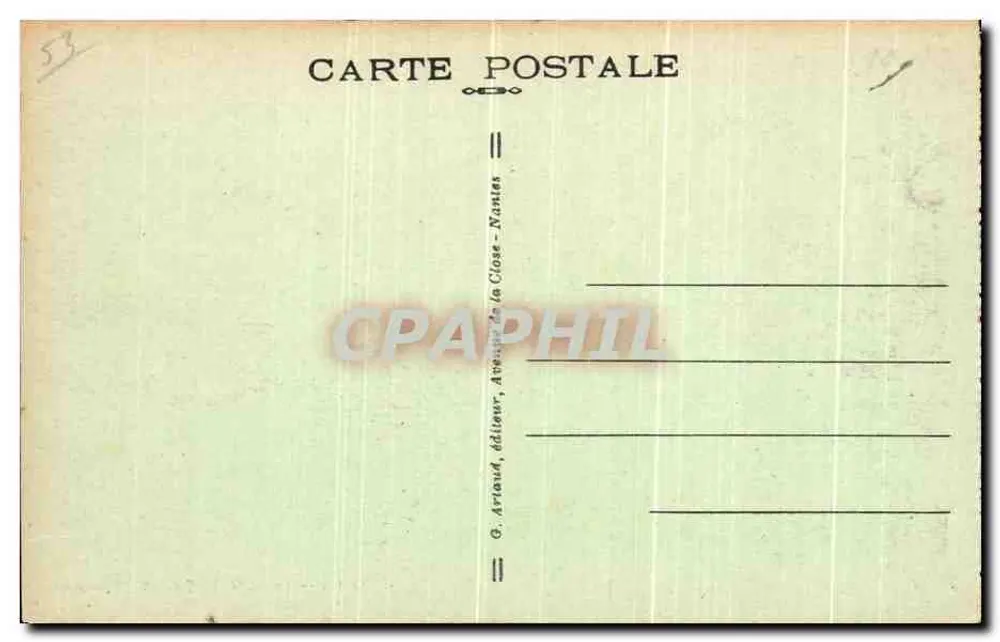 Laval — Le Pont-Neuf et la Mayenne — éditeur G. Arland, Nantes - Verso