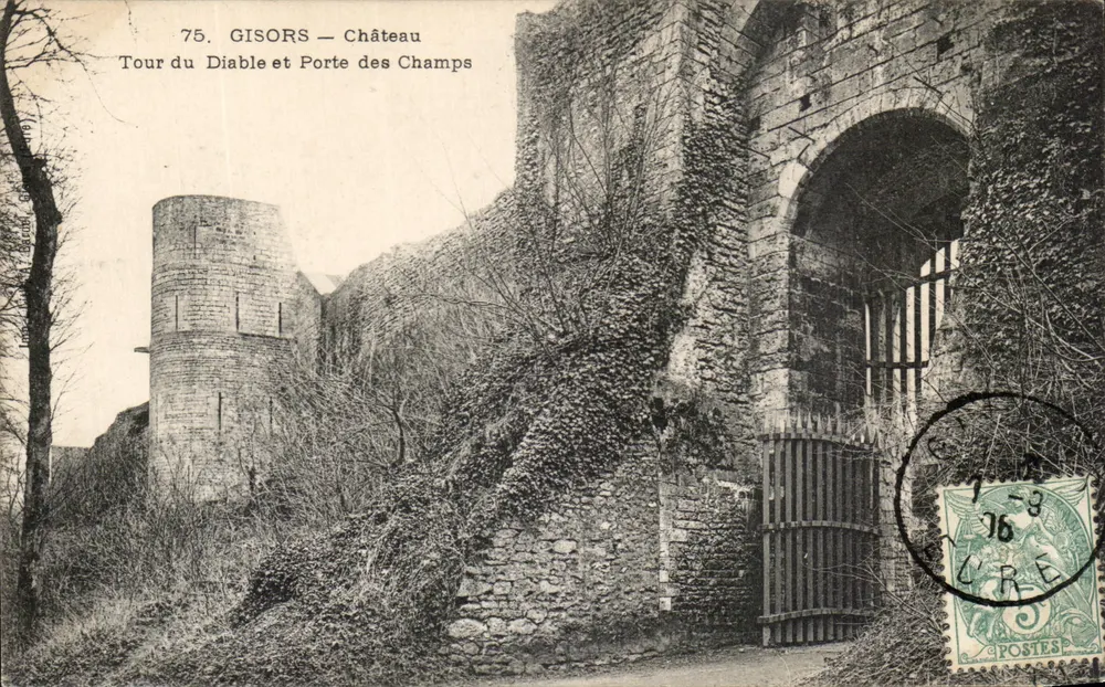 Gisors — Schloss — Teufelturm und Tor der Champs - Vorderseite