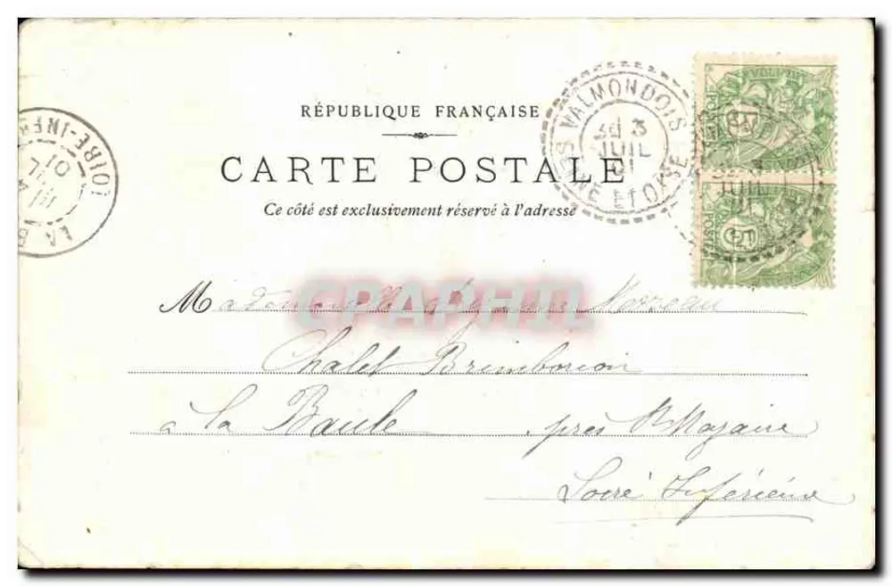 Rue Saint-Lazare — vue de la rue bordée d'arbres avec deux personnes — éditeur CL.G.O. - Verso