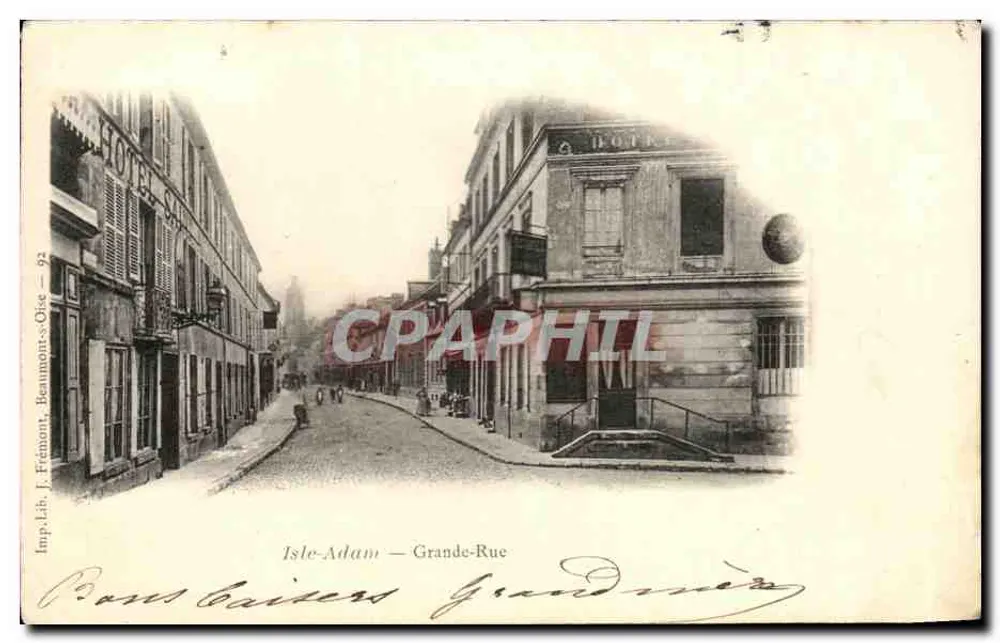 Isle-Adam — Grande-Rue — Imp. Lib. J. Frémont, Beaumont-sur-Oise — n° 92 - Frente