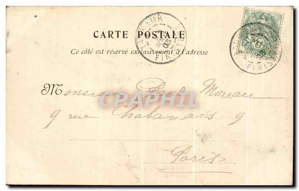 Paimpol — A Abadia de Beauport — G.F. — edição LANE, cliché TOARRY - Verso