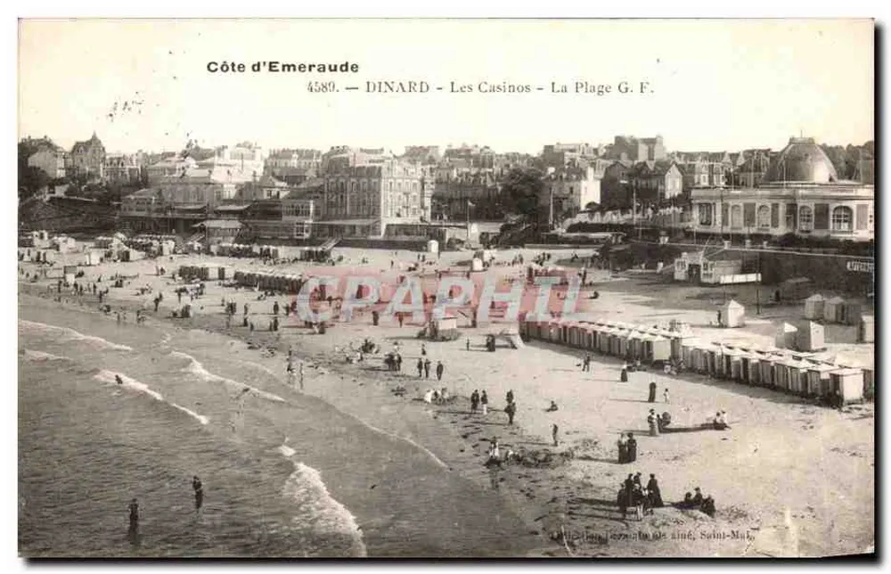Costa de Emeraude — Dinard — Os Casinos — A Praia G.F. — n° 4589 - Frente