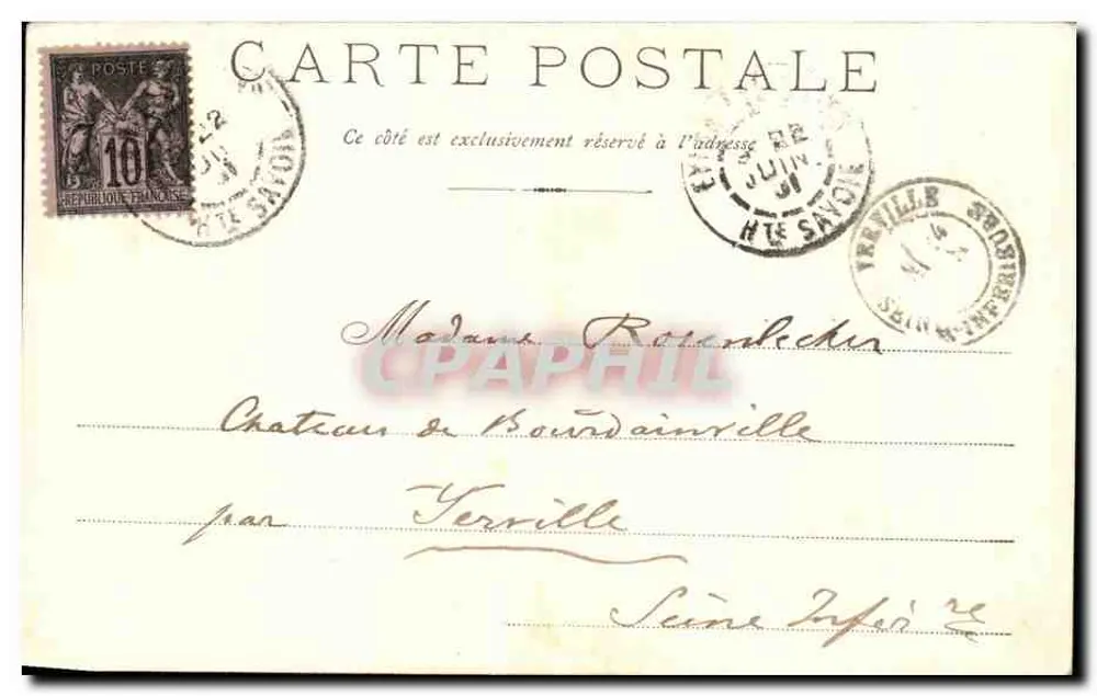 Chillon e a Dent du Midi — vista lacustre com castelo — editor J.J. 34 - Verso