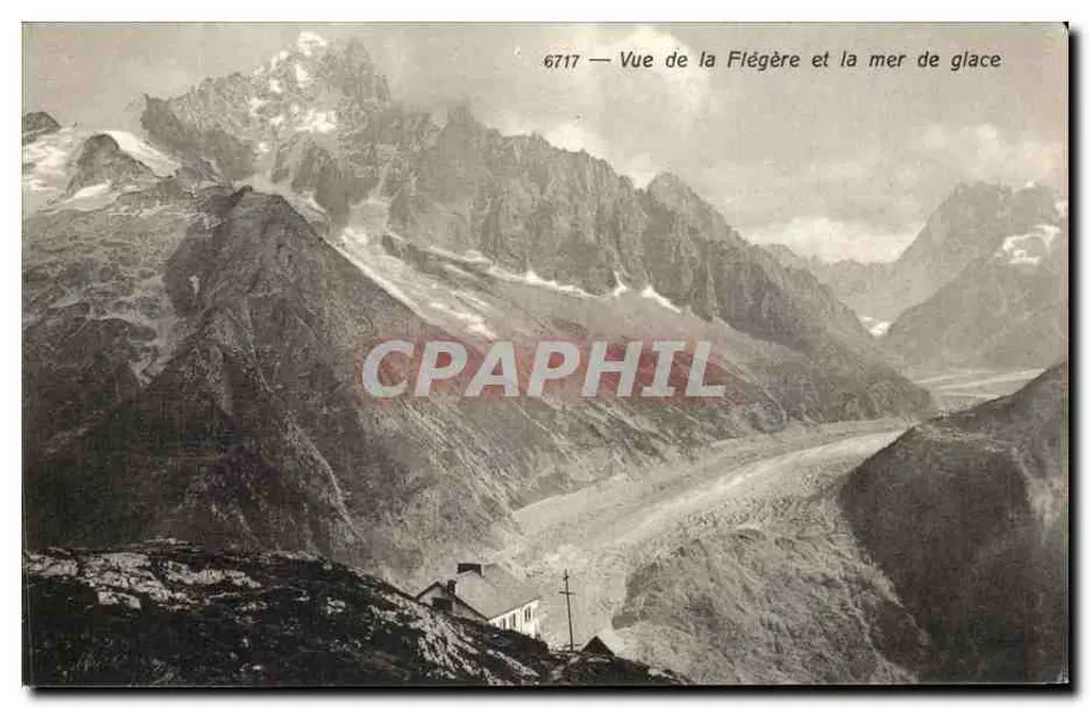 Ansicht der Flégère und des Gletschersees — Serie 6717 — Verleger B&Co Genf - Vorderseite