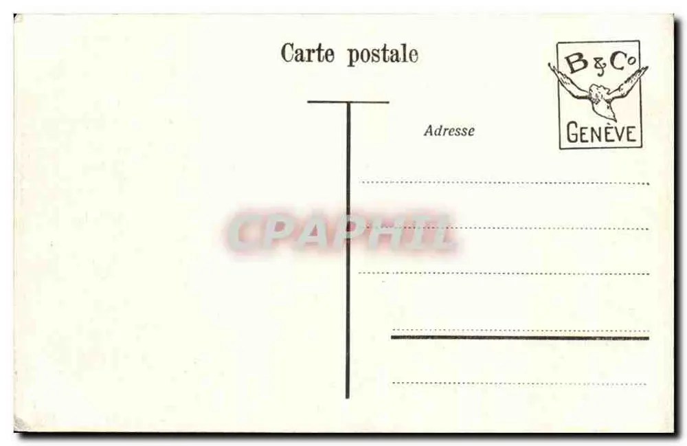 Ansicht der Flégère und des Gletschersees — Serie 6717 — Verleger B&Co Genf - Rückseite