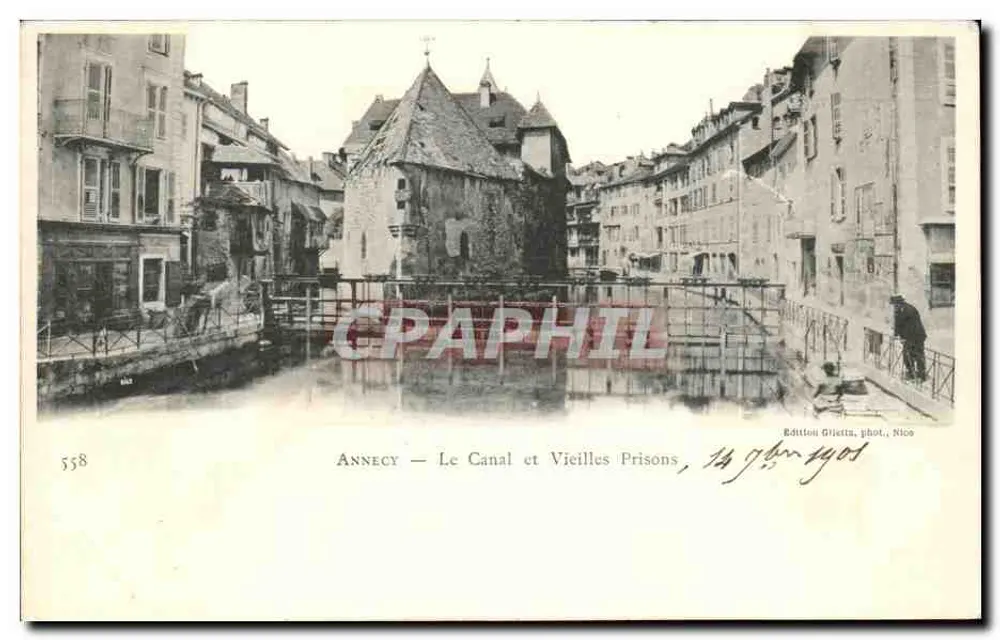 Annecy — Der Kanal und die Alten Gefängnisse — Glietta-Ausgabe, Foto von Nico, Nr. 558 - Vorderseite