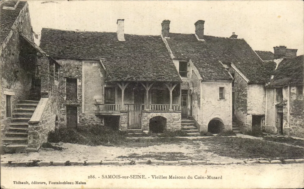 SAMOIS-sur-SEINE — Alte Häuser im Coin-Musard — Thibault, Verleger, Fontainebleau-Melun, Nr. 286 - Vorderseite