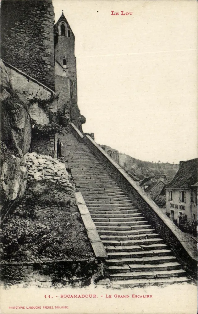 Rocamadour — Duży Schodzie — Fototypia Labouche Frères, Toulouse, n°14 - Awers