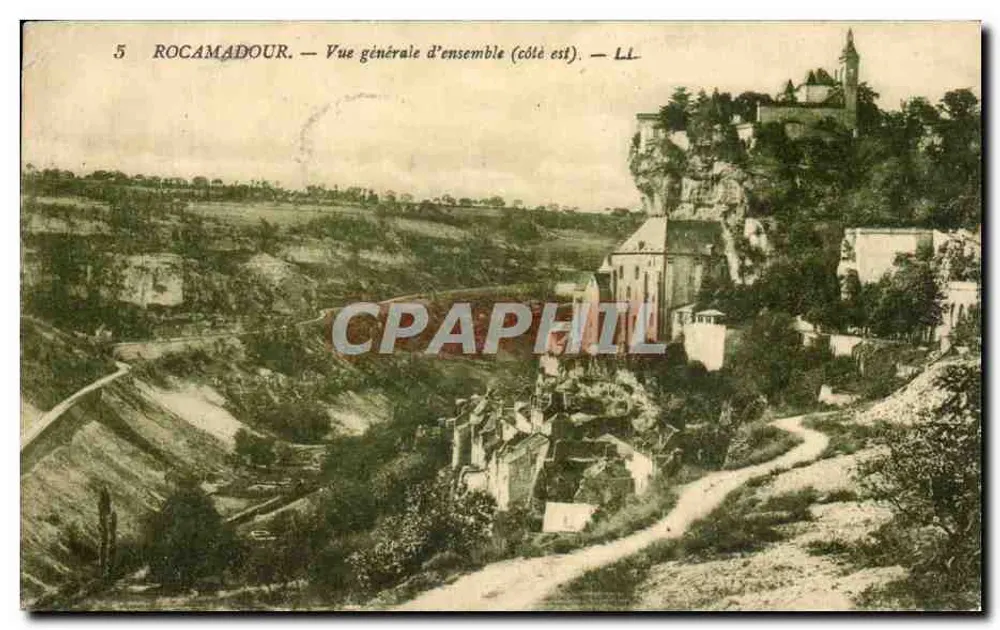 Rocamadour — Vue générale d'ensemble (côté est) — LL - Frente