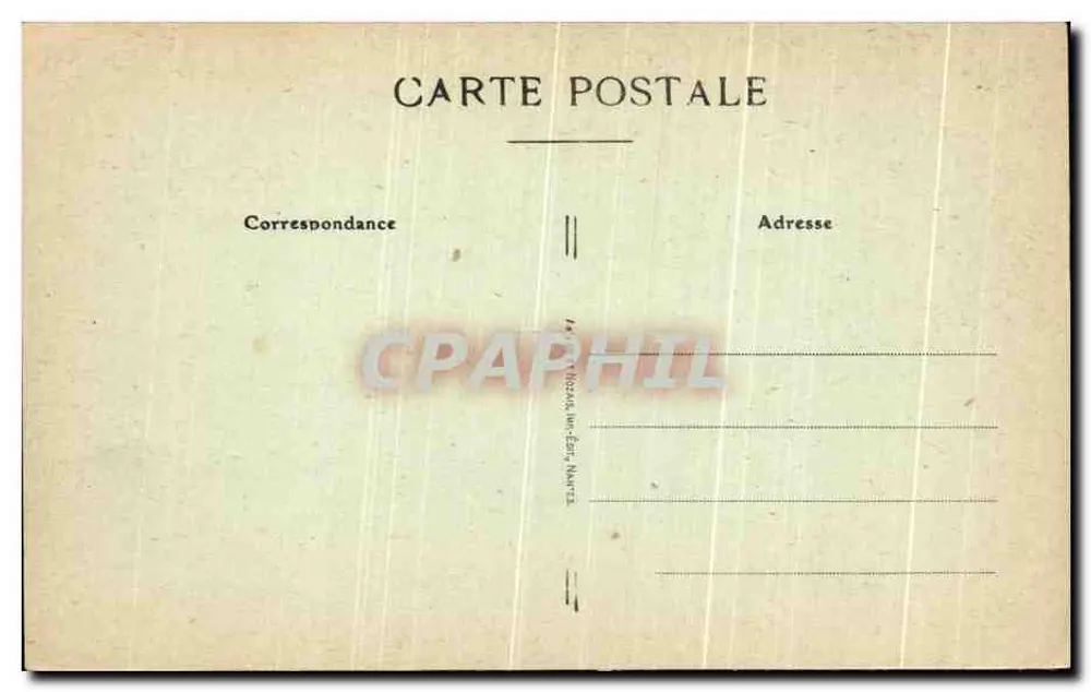 Doulon-Nantes — Ansicht des Schlosses am Fluss unter dem Mondlicht — Nantes, Nr. 486 - Rückseite