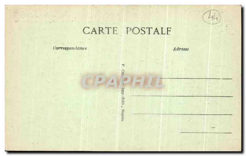 Le Pouliguen (Loire-Inf.) — Ansicht der Durchbrochenen Felsen — F. Chirat, Verlag, Nantes - Rückseite