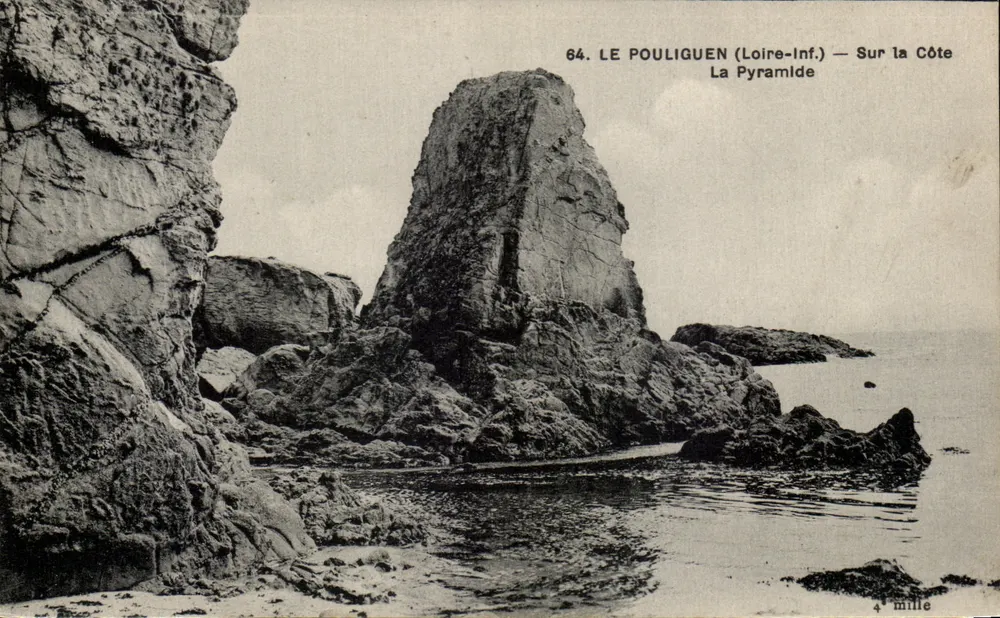 Le Pouliguen (Loire-Inf.) — Na Costa, A Pirâmide — F. Chapeau, Imp.-Édit., Nantes - Frente