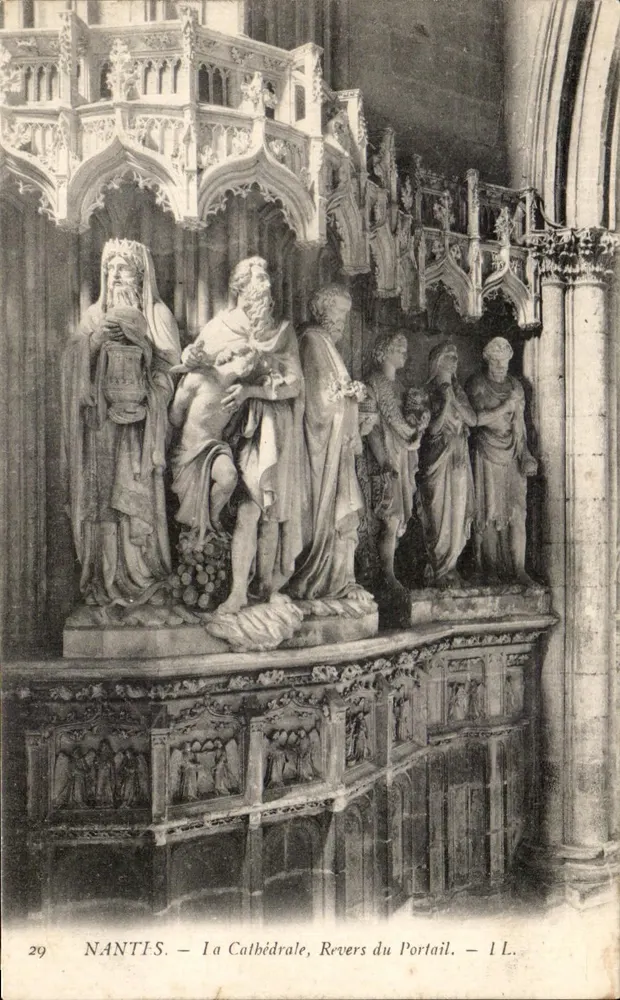 NANTES — Die Kathedrale, Rückseite des Portals — I.L. - Vorderseite