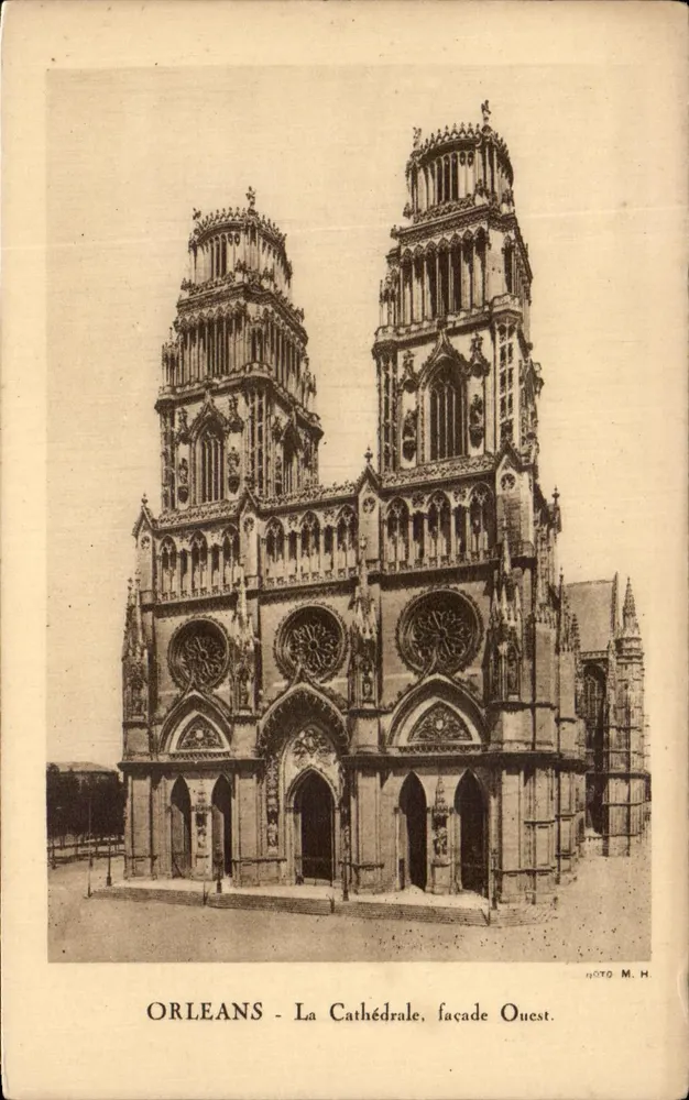 Orléans - A Catedral, fachada Oeste — PHOTO M.H. - Frente