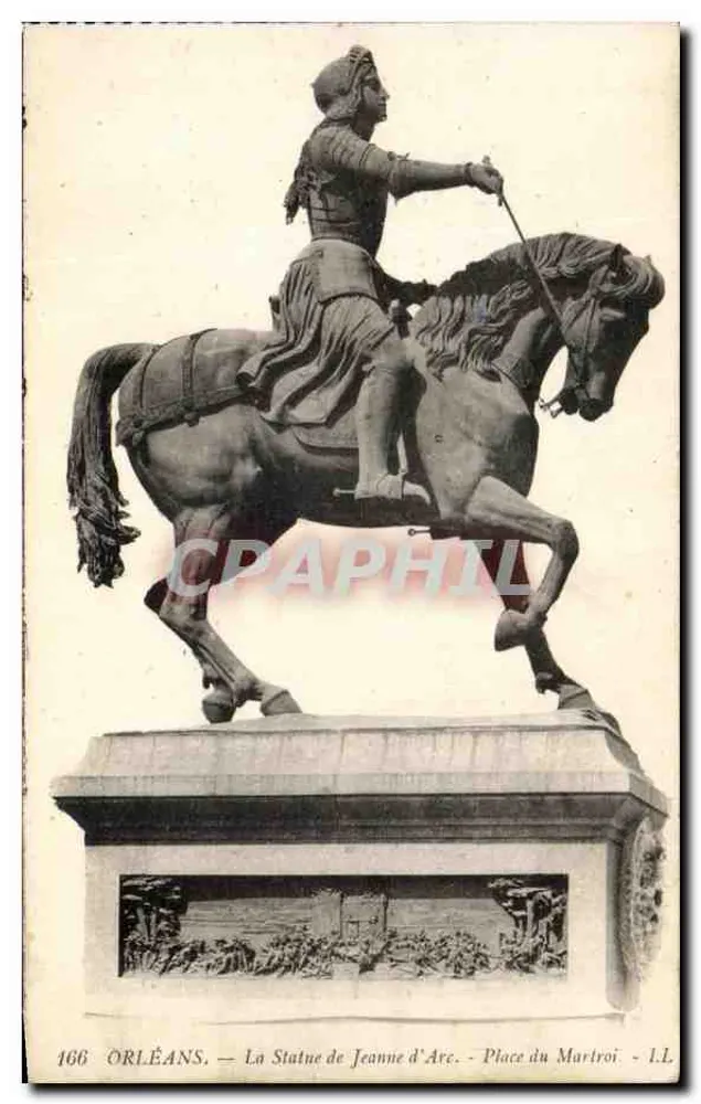 Orléans — Statue der Jeanne d'Arc — Place du Martroi — L.L. n°166 - Vorderseite