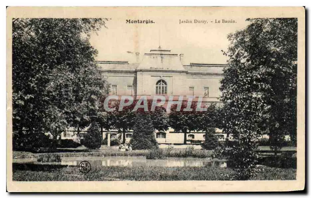 Montargis — Jardin Durzy — Le Bassin — éditeur C.F.M. - Vorderseite