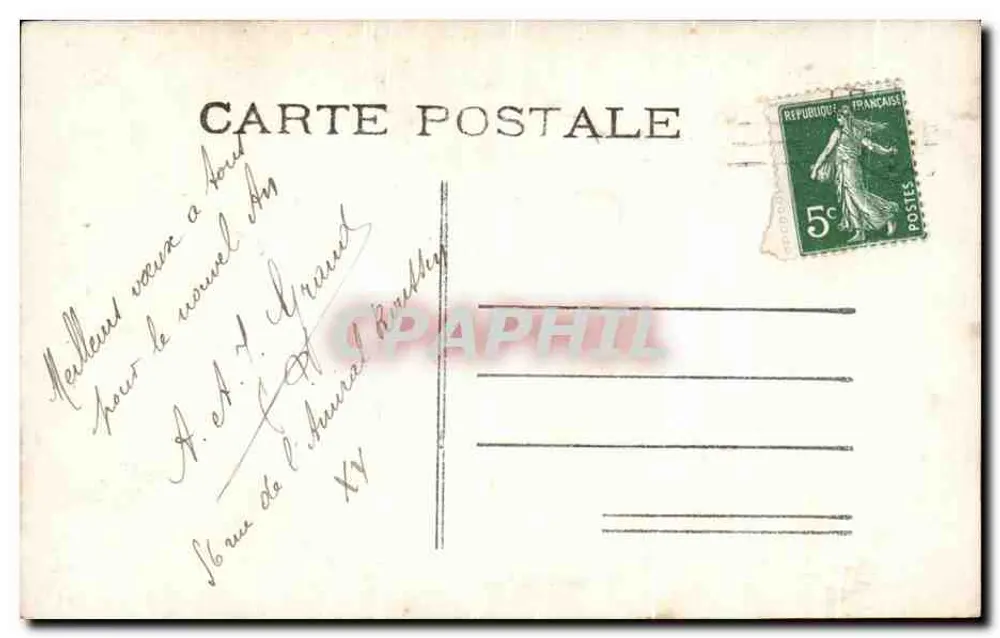 Mädchen vor dekoriertem Briefkasten — Calife, n°190 - Rückseite