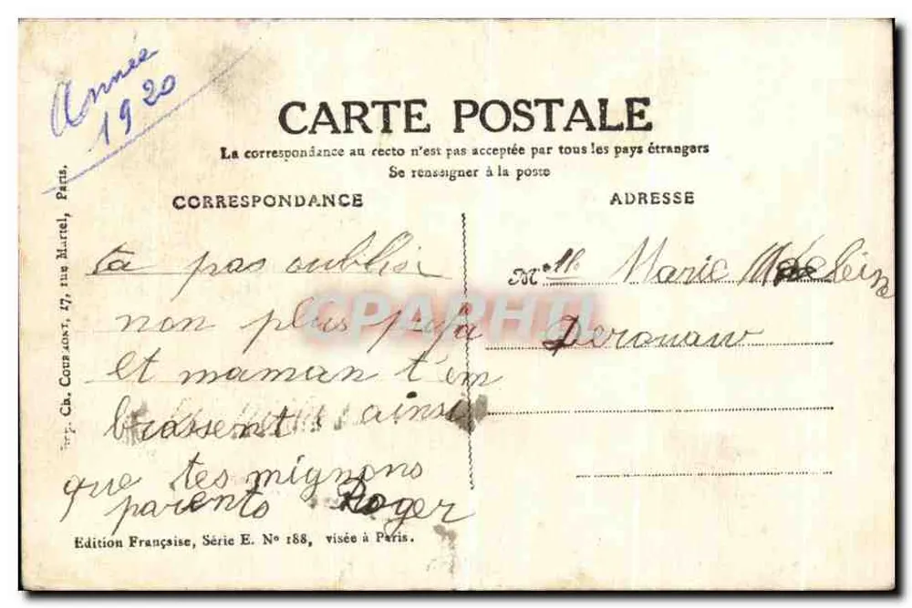 Duas moças diante de um altar — L'ex-Voto — editor Pelalain, Paris - Verso
