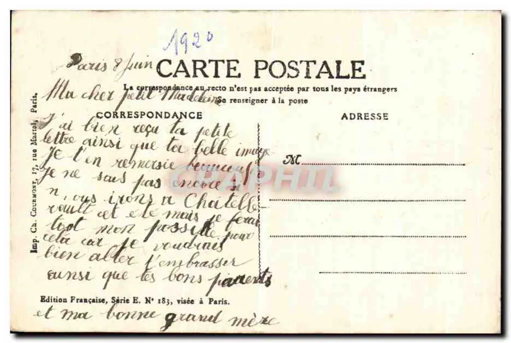 Crianças em ação — Al Assaut — Delata — Edição Francesa, Série E N° 183 - Verso