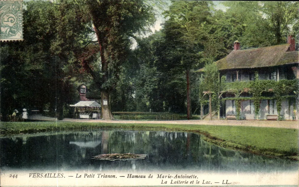 Versailles — Der Petit Trianon — Das Hamlet von Marie-Antoinette. Die Käserei und der See — LL. — Nr. 244 - Vorderseite