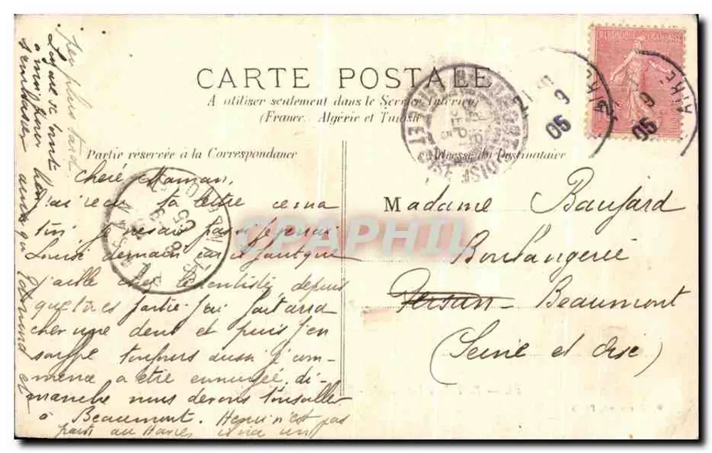 Parc de Saint-Cloud — Bassins de la Cascade — P. Marmuse, Paris, n°12 - Verso