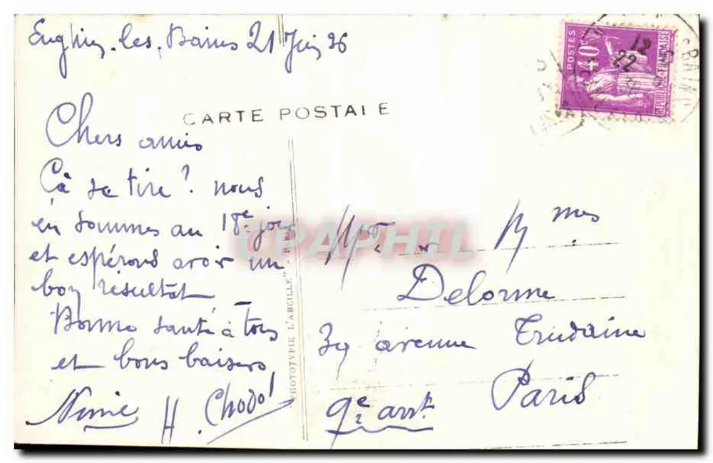 Enghien-les-Bains — Das Thermalbad — A.C. 13 - Rückseite