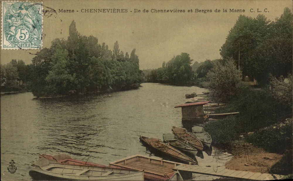 Île de Chennevières und Ufer der Marne — C.L.C. — 5¢ - Vorderseite