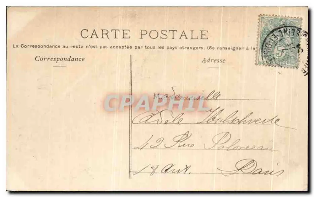 La Varenne - Bordas da Marne — P. Marmuse, Paris, n°42 - Verso