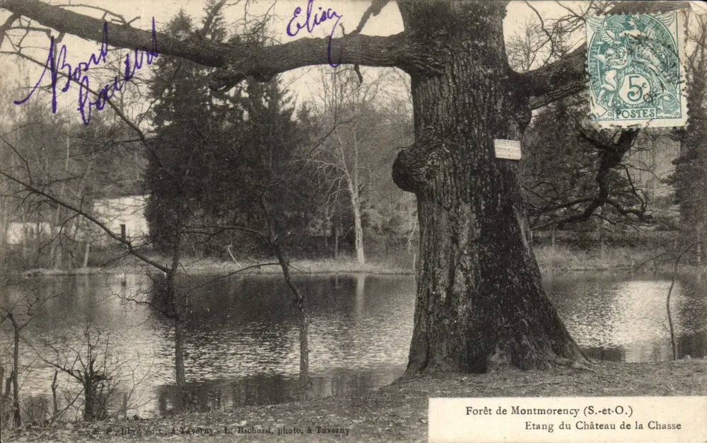 Forêt de Montmorency — See des Schlosses La Chasse — L. Ruchard, Foto, aus Taverny - Vorderseite