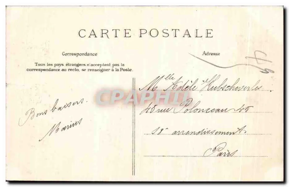 Wald von FONTAINEBLEAU — Kreuz des Calvaire — unbekannter Verlag, n° 100 - Rückseite