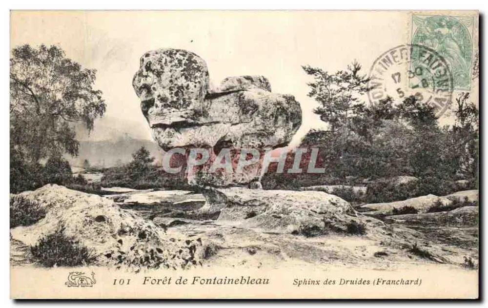 Wald von Fontainebleau — Sphinx der Druiden (Franchard) — Verleger nicht sichtbar, Seriennummer 101 - Vorderseite
