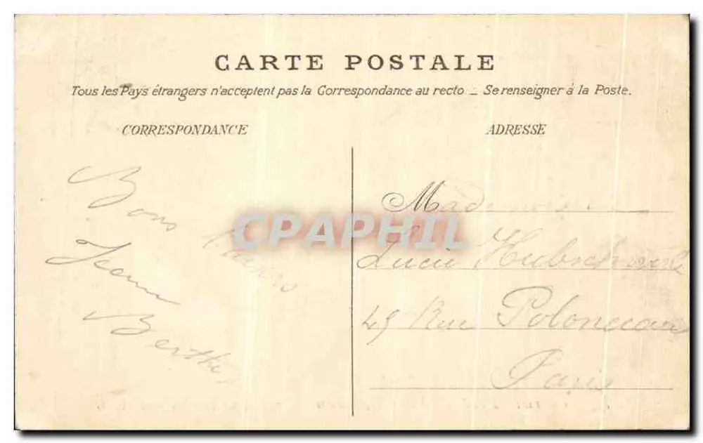 Wald von Fontainebleau — Sphinx der Druiden (Franchard) — Verleger nicht sichtbar, Seriennummer 101 - Rückseite