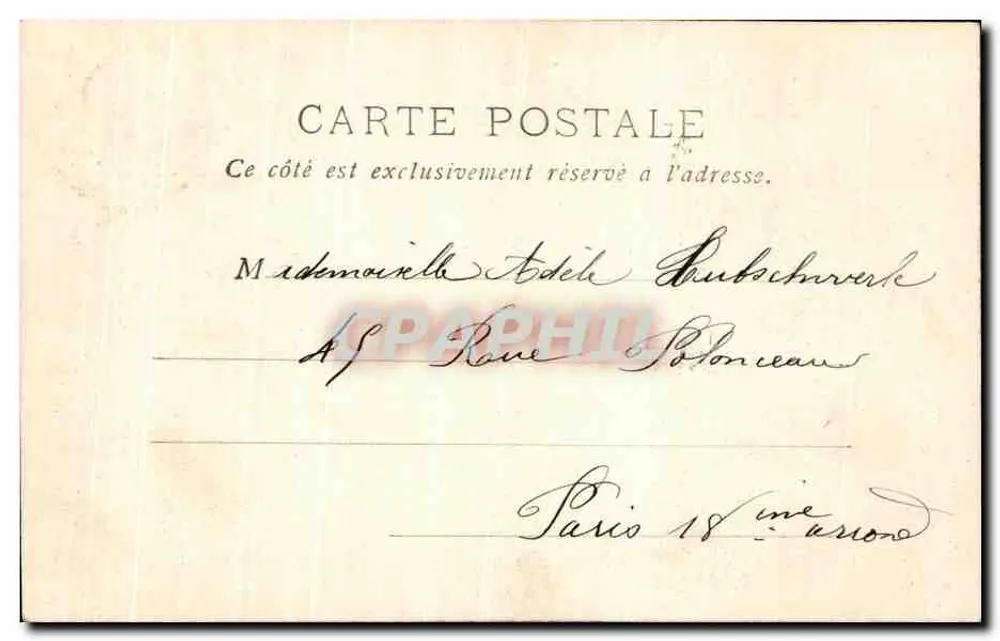 Forêt de Fontainebleau — Der Adlerhort — B.F. Paris - Rückseite