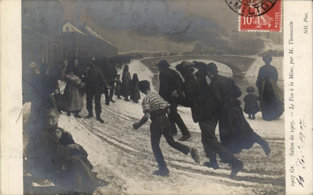O Fogo na Mineração — Salão de 1907 — ND. Fot. M. Thomassin - Frente