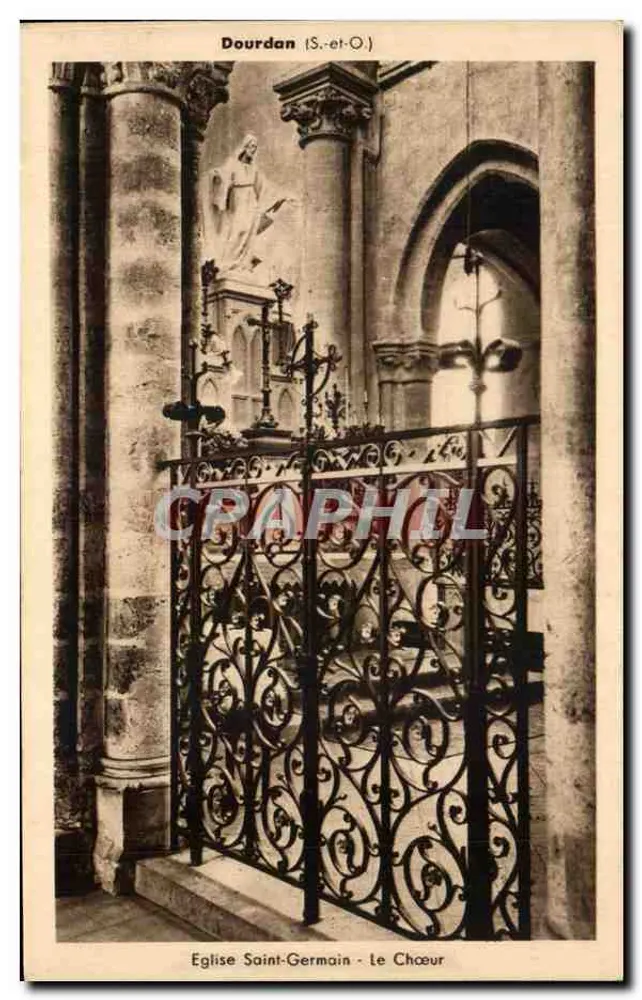 Dourdan (S.-et-O) - Igreja de São Germain - O Coro - Frente