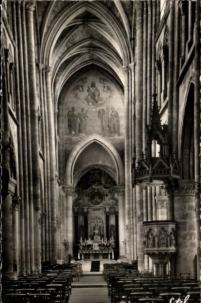 Igreja de São Germain de Dourdan — Interior — Edições Lavelle & Estel - Frente