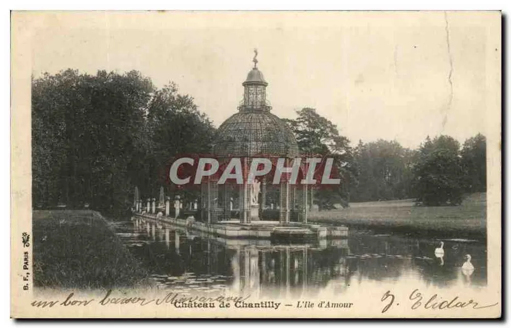 Château de Chantilly — L'Île d'Amour — éditeur B.F. Paris - Frente