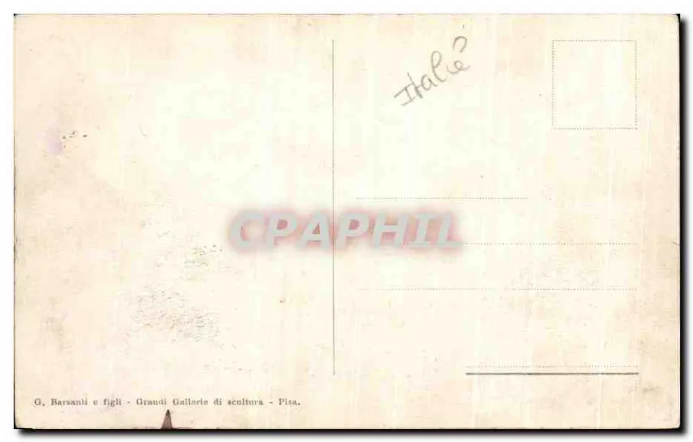 Pisa, Campo Santo — Das Inferno von Andrea Orcagna — G. Barsanti e figli - Rückseite