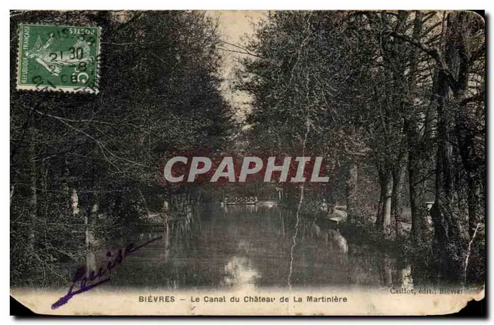 Bièvres — Der Kanal des Schlosses La Martinière — Caullot, Verlag, Bièvres - Vorderseite