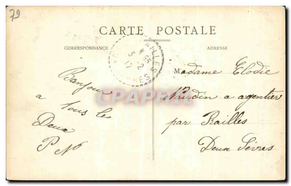 Niort und seine Umgebung — Die Sèvre und die Kirche St-André in Niort — Sammlung Max Néniard - Rückseite
