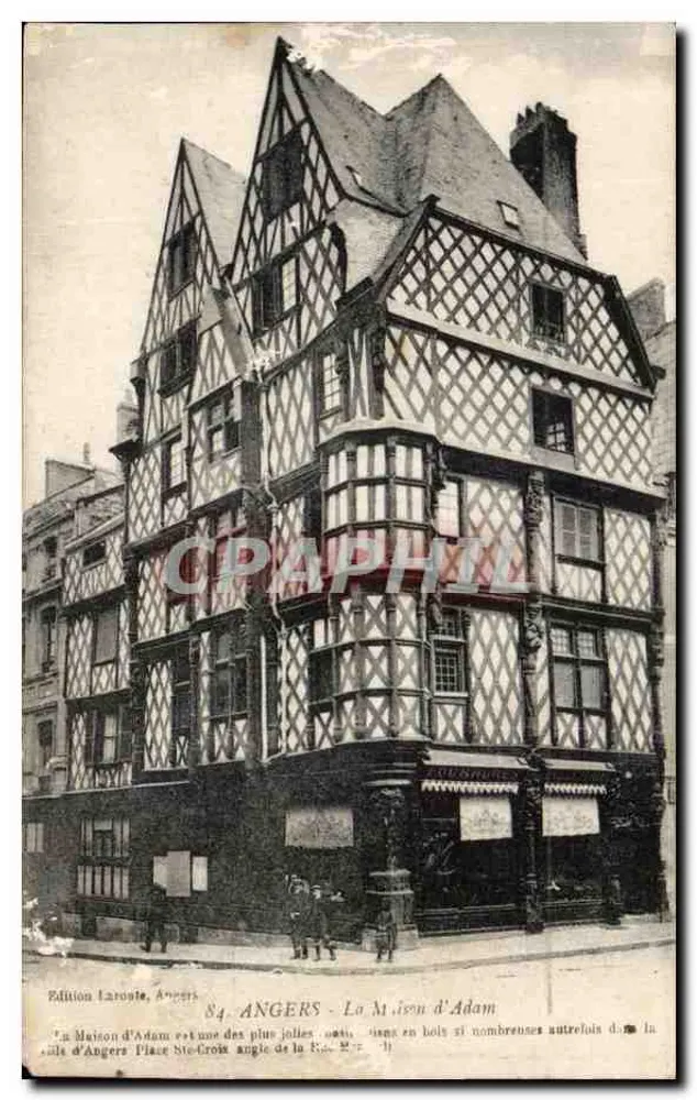 Angers - La Maison d'Adam - éditeur Laroute, n°84 - Frente