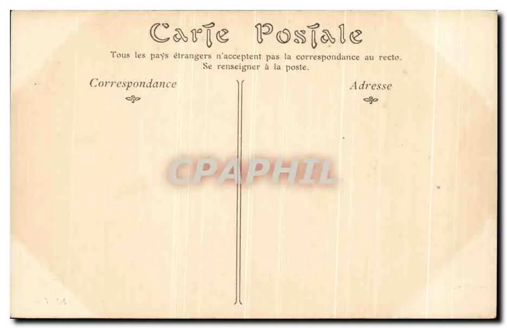 Castelo de la MALMAISON — Fachada sobre o Parque — Editor: Castelo de la Malmaison, n° 65 - Verso