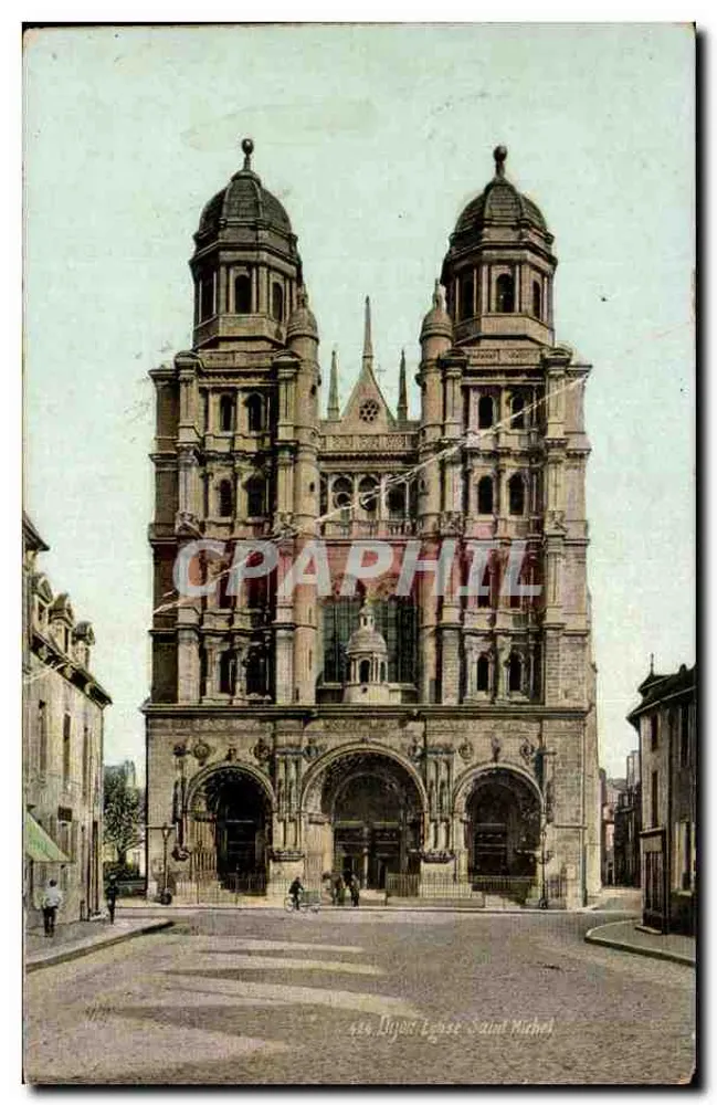 Dijon - Igreja de São Miguel — vista da fachada — editor L.V. & Cie, n° 466 - Frente