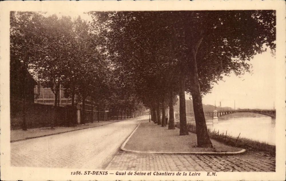 ST-DENIS — Quai de Seine und Loire-Werft — E.M. n°1286 - Vorderseite