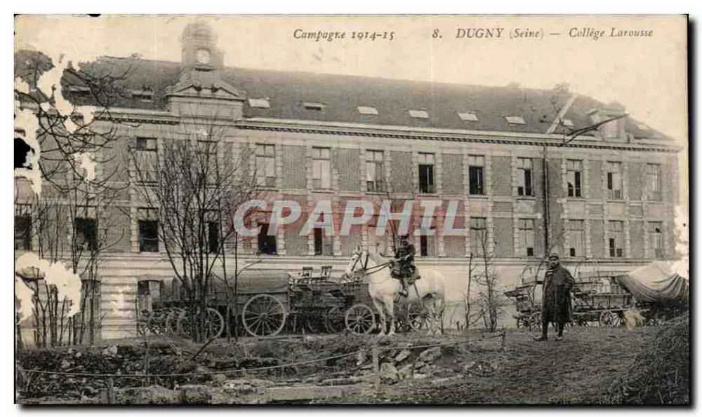 Dugny (Seine) — Collège Larousse — Campagne 1914-15 - Recto
