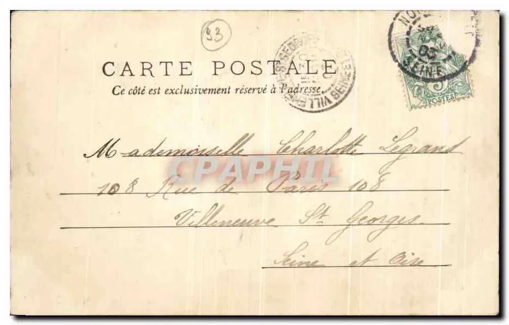 NOISY-LE-SEC — Krankenhaus Saint Antoine de Padoue — Phototypie A. Rep & Fillette à Château-Thierry n°634 - Rückseite
