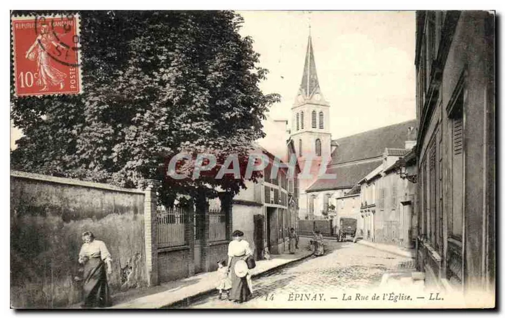ÉPINAY — A Rua da Igreja — LL. — Editor LL. - Frente